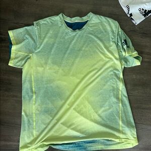 Adidas Yellow Short Sleeve Tee with Gradient Design
